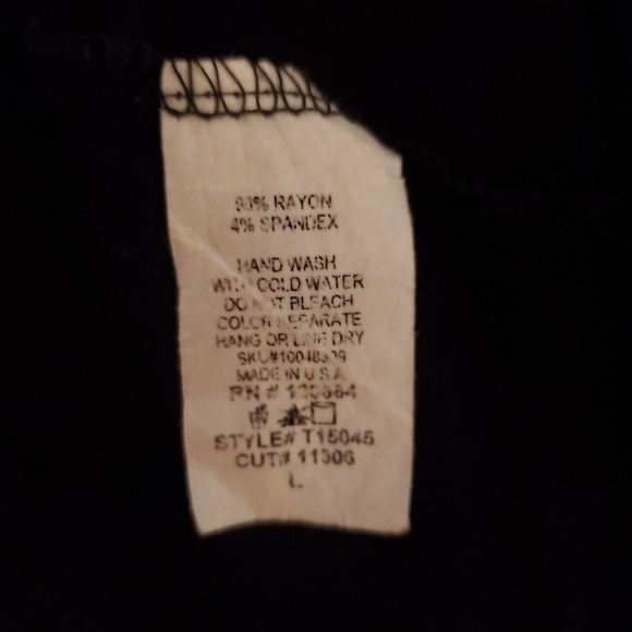 Silky Shredded Back Winged Blouse by Easel L NEW - Picture 4 of 4